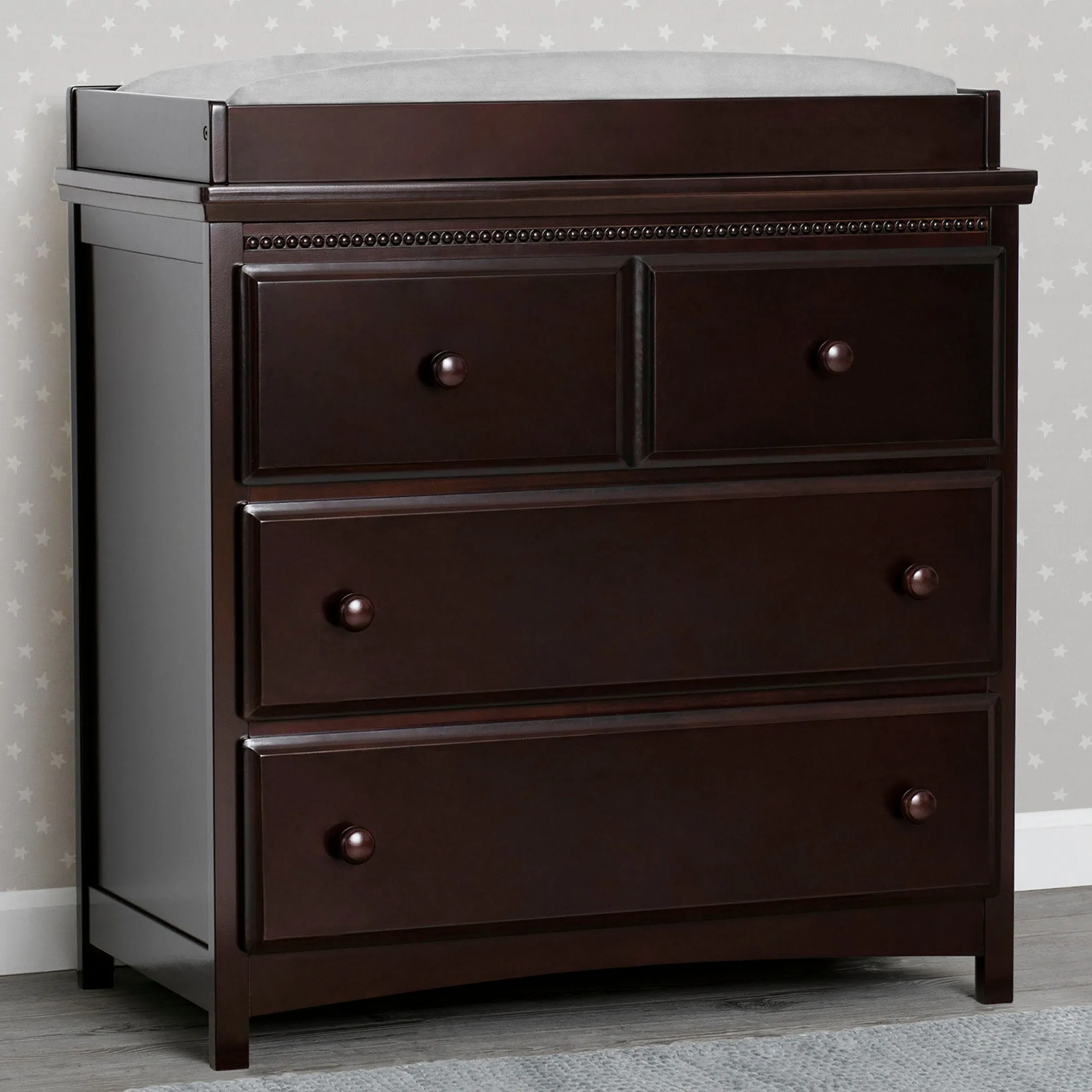 Emerson 3 Drawer Dresser with Changing Top and Interlocking Drawers