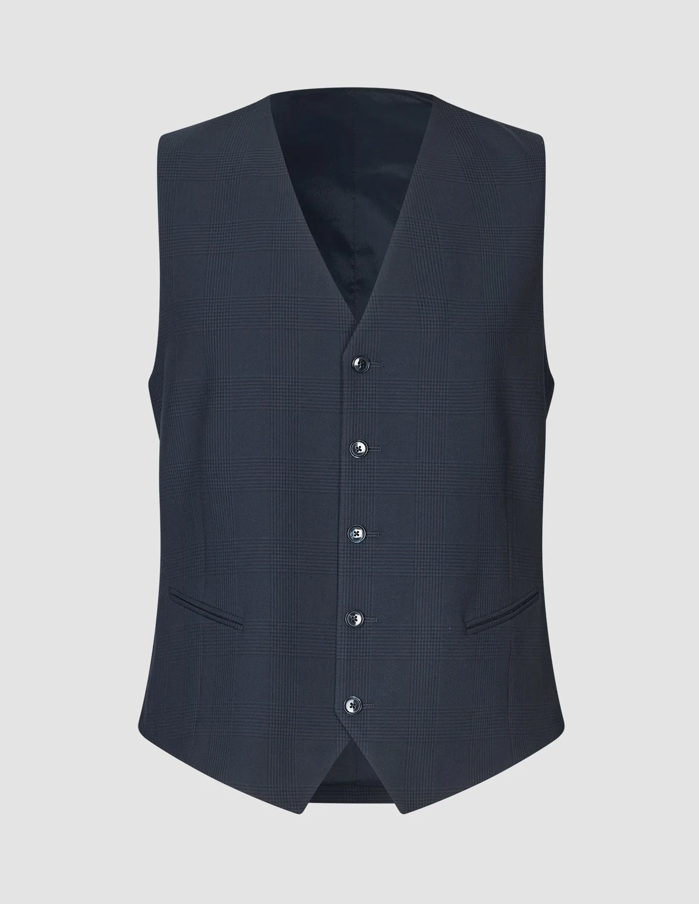 Essential Vest Dark Blue Check