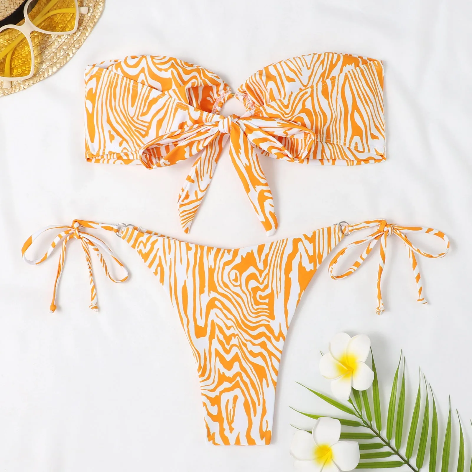 European And American Zebra Patterned Bikini