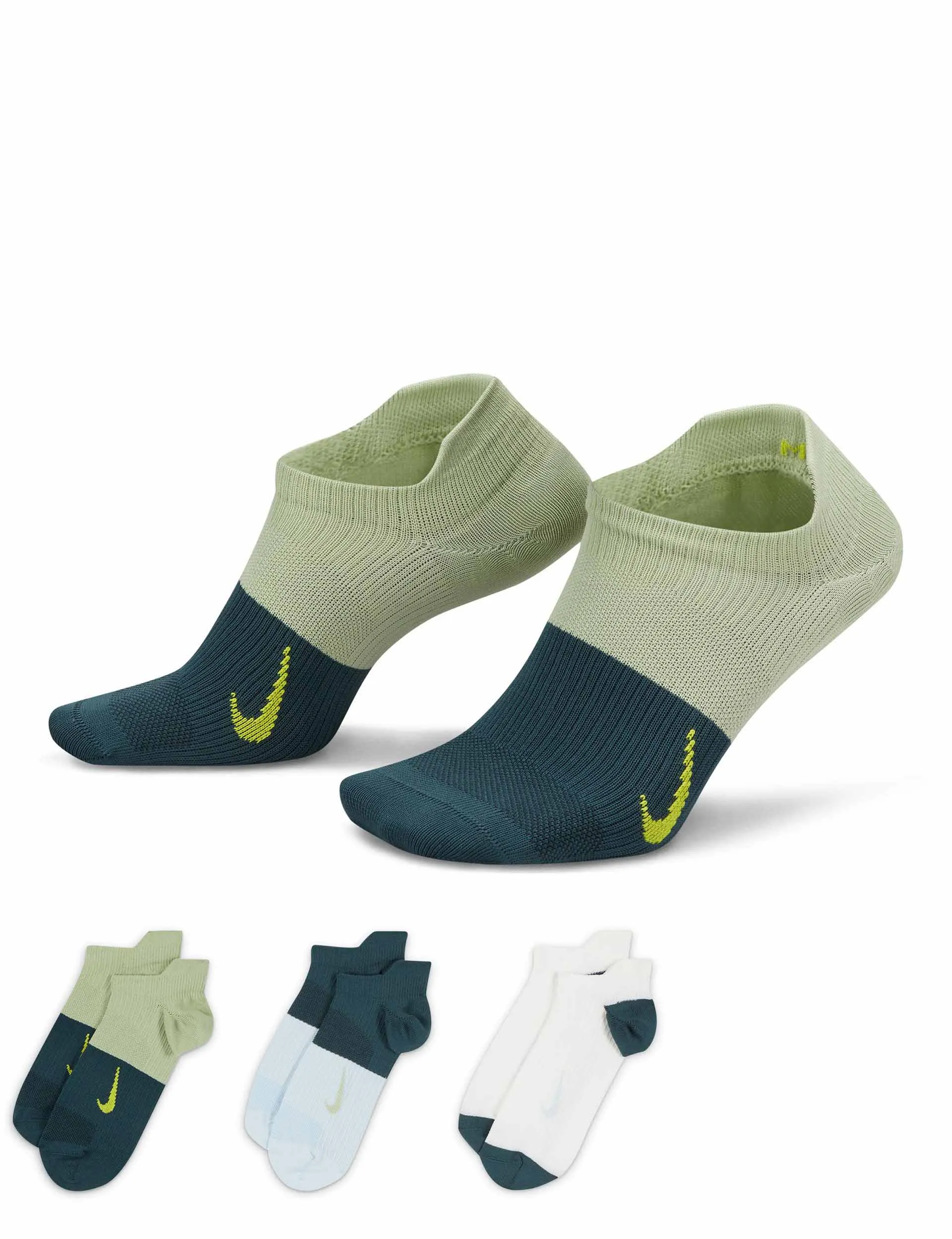 Everyday Plus Lightweight Socks (3 Pairs) - Blue/Multi-Colour