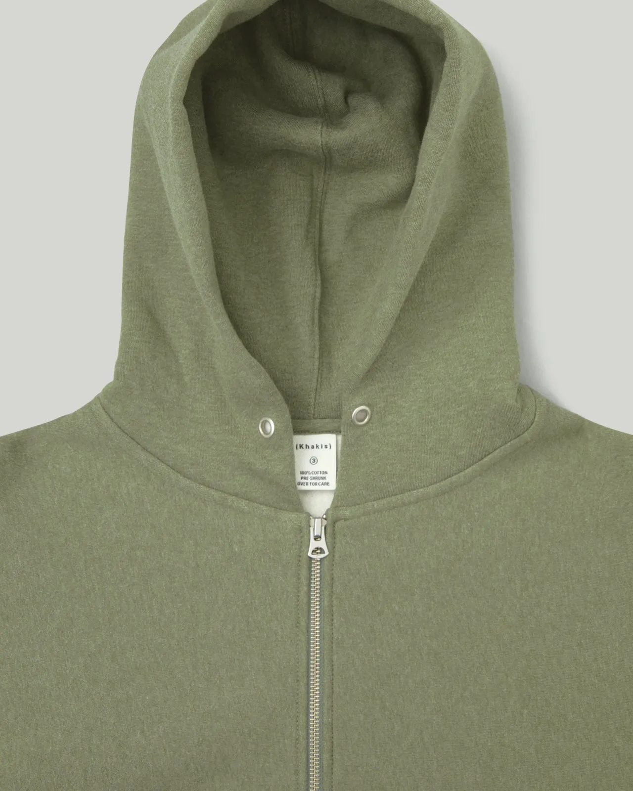 Full Zip Pocket Hoodie Green