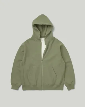 Full Zip Pocket Hoodie Green