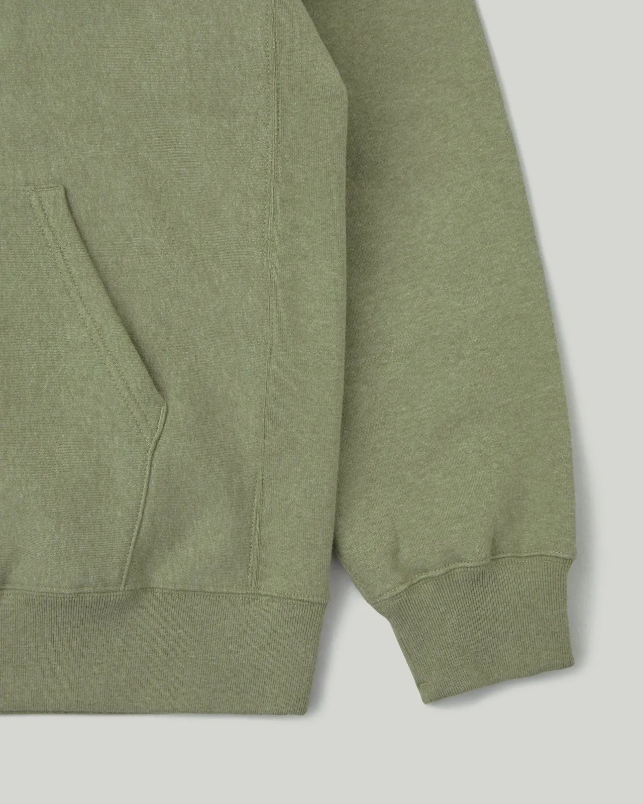 Full Zip Pocket Hoodie Green