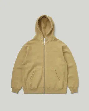 Full Zip Pocket Hoodie Mustard