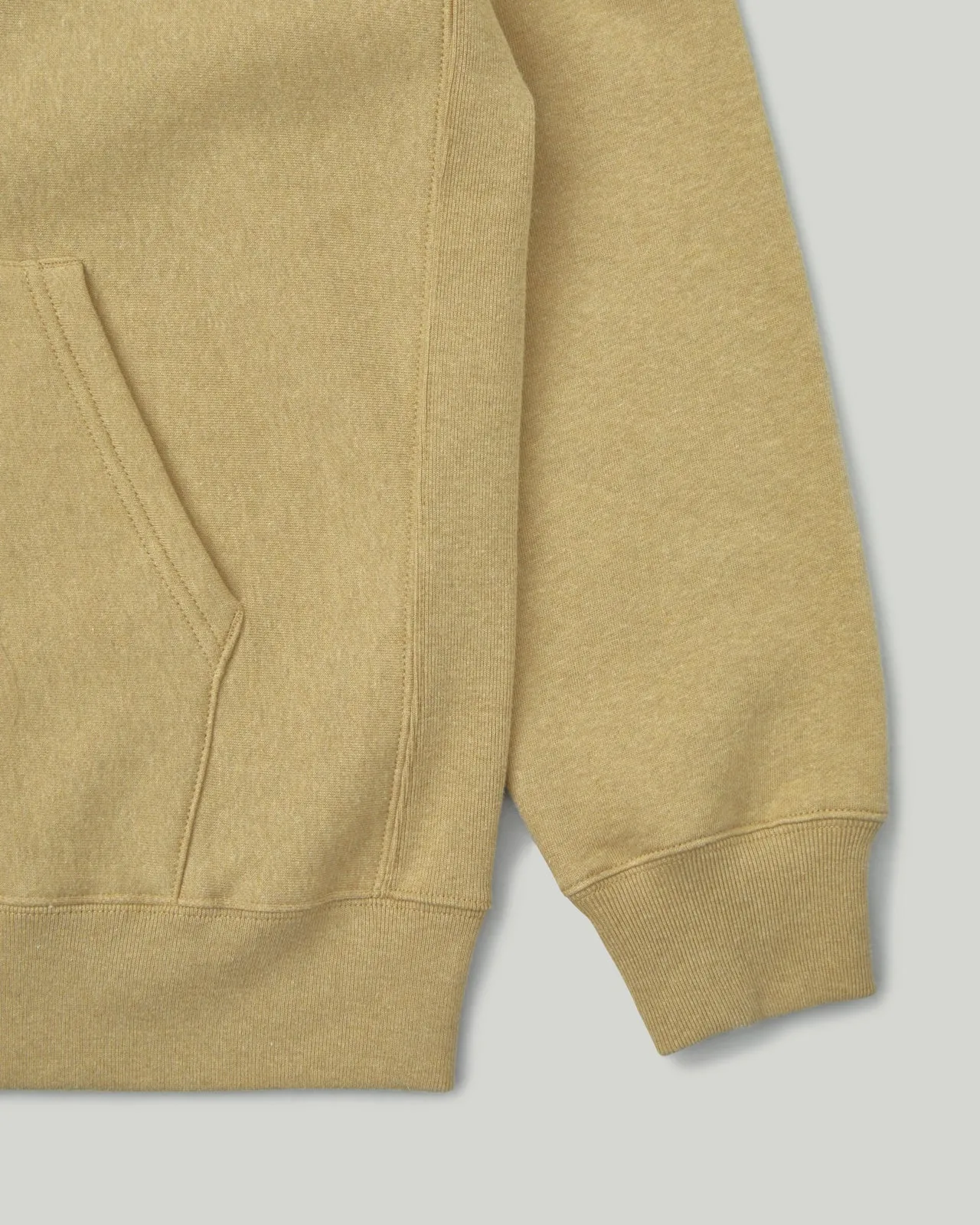 Full Zip Pocket Hoodie Mustard