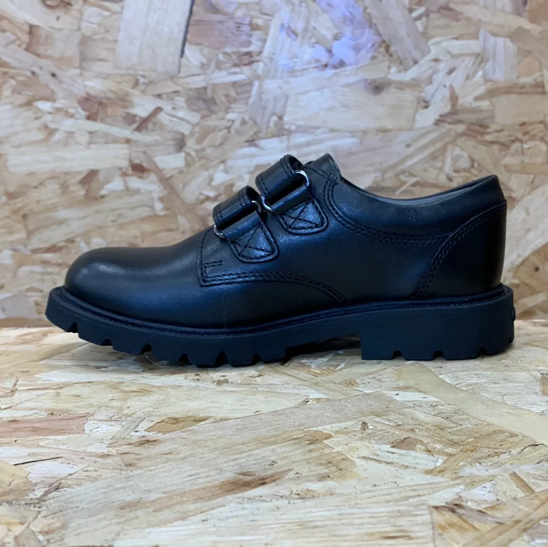 Geox Kids Shaylax E Leather School Shoe - Black