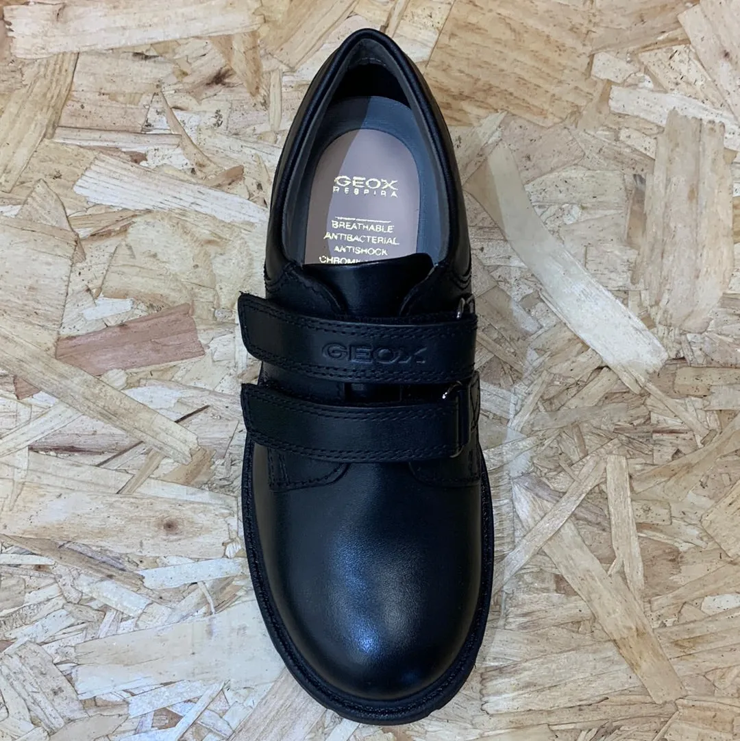 Geox Kids Shaylax E Leather School Shoe - Black