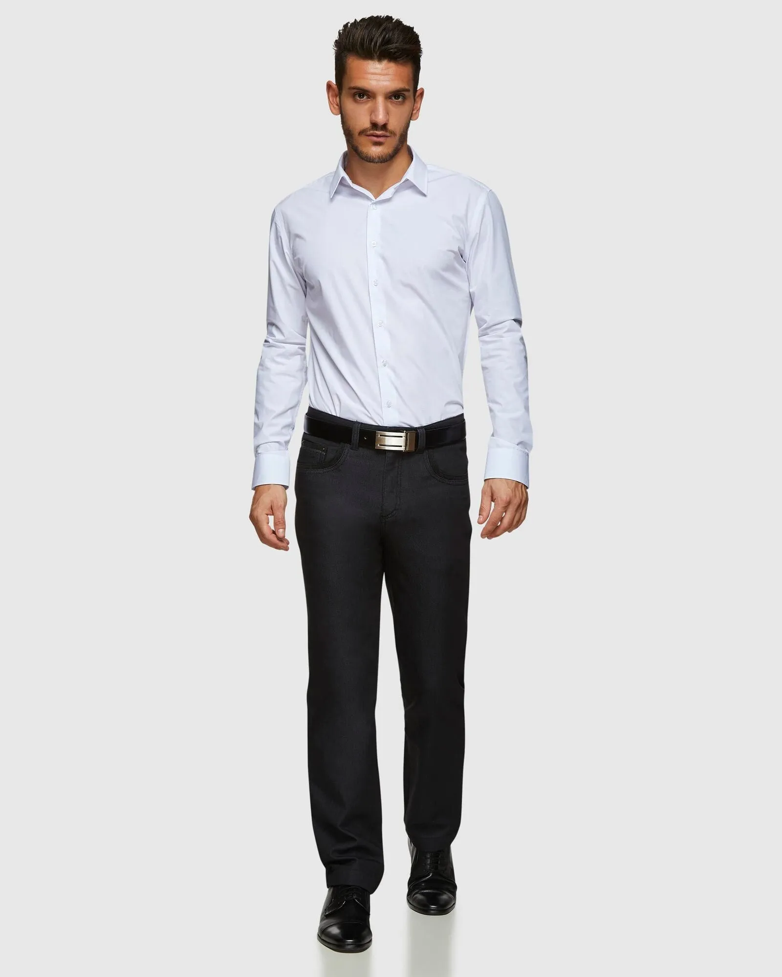 Gerase Body Fit White Shirt