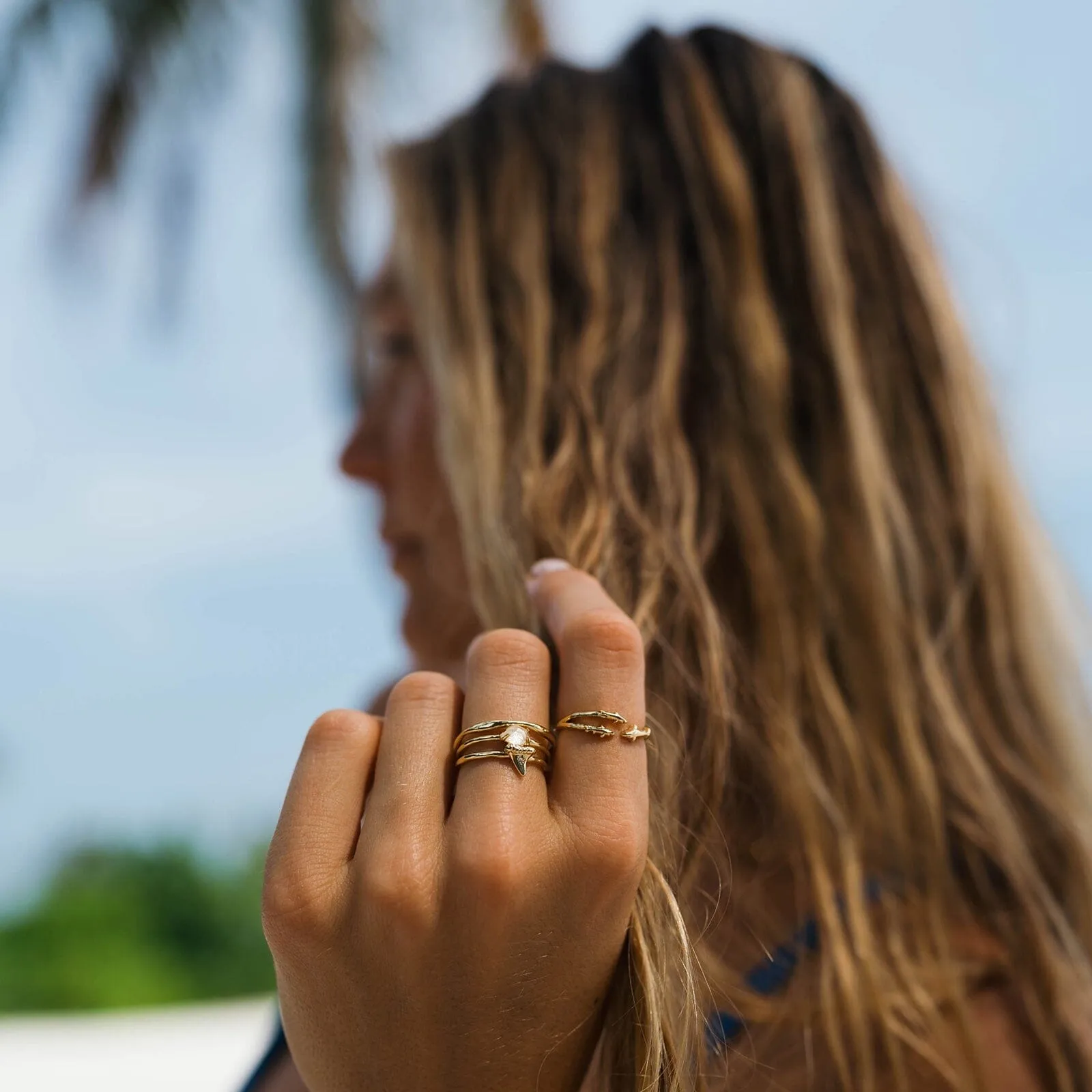 Gold Open Shark Ring