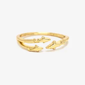 Gold Open Shark Ring