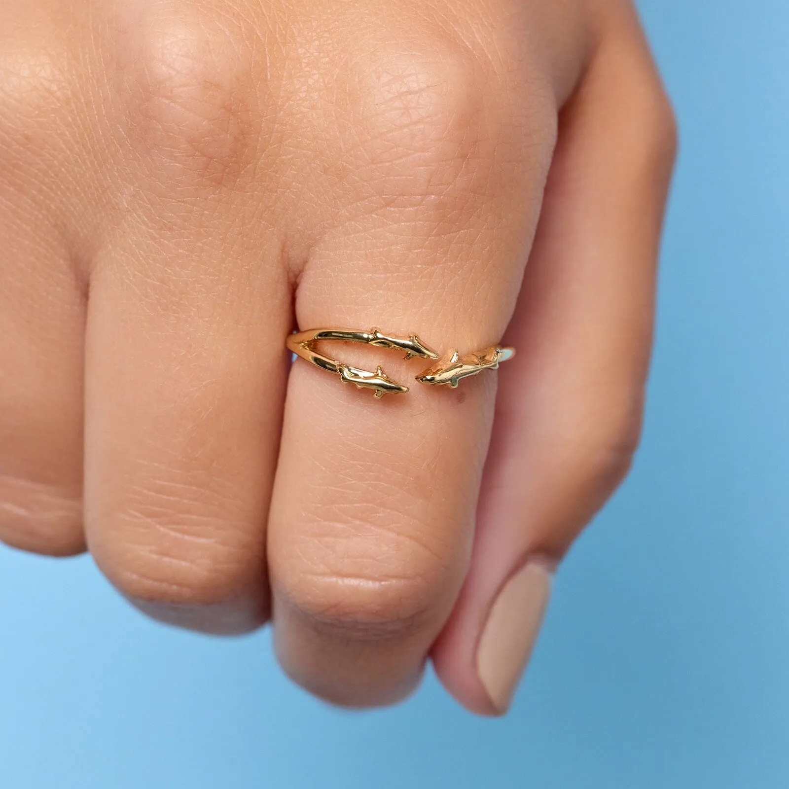 Gold Open Shark Ring