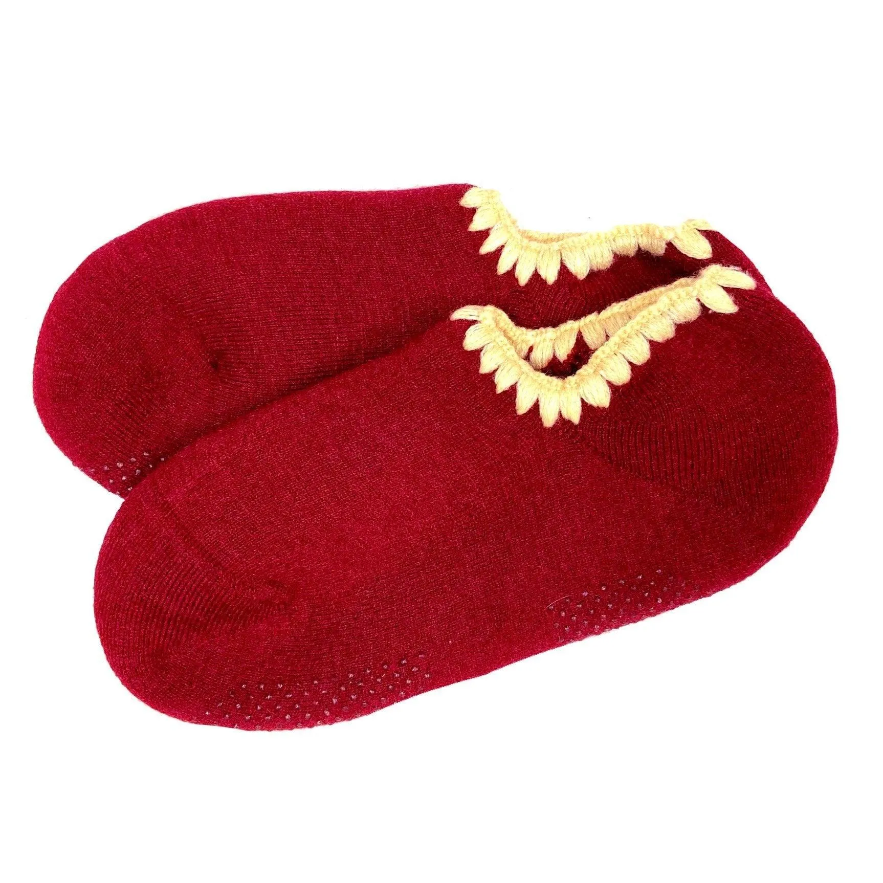 Handcrafted Slipper Socks | Wool with Grips | Medium