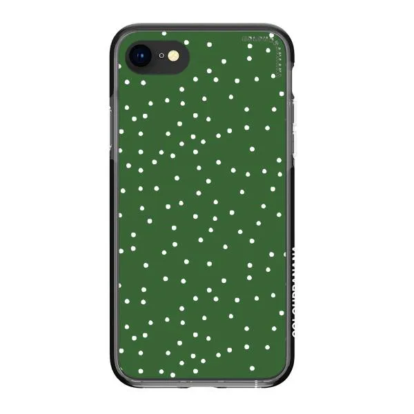 iPhone Case - White Dots on Green
