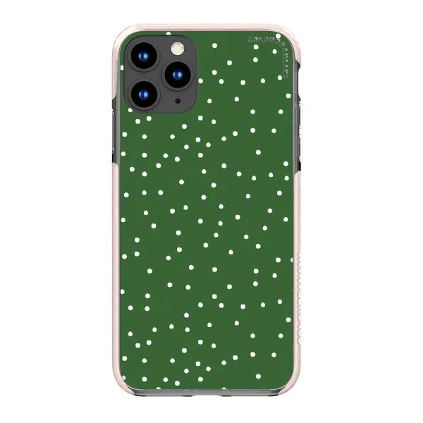 iPhone Case - White Dots on Green