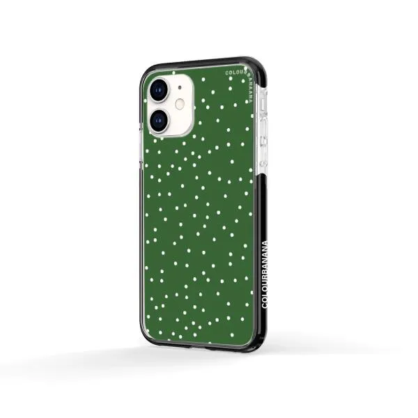 iPhone Case - White Dots on Green