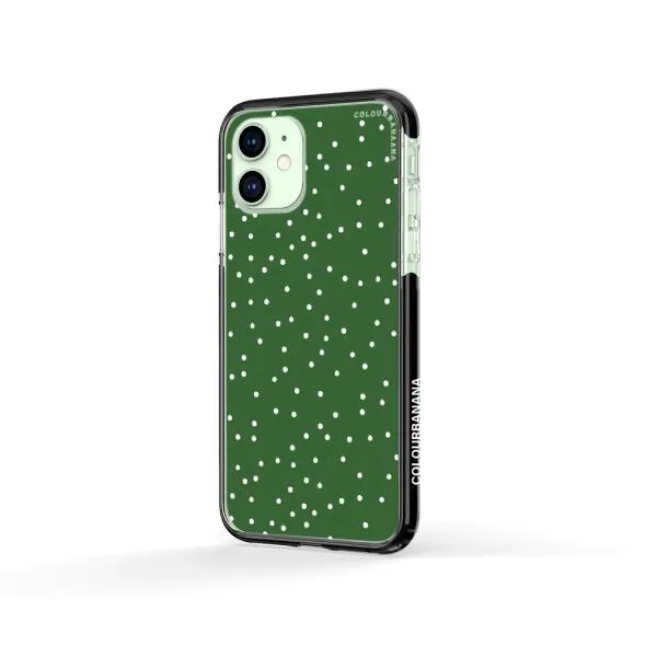 iPhone Case - White Dots on Green