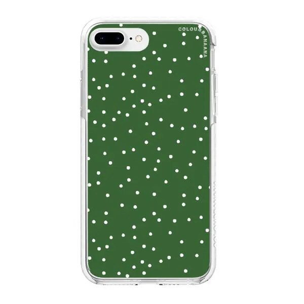 iPhone Case - White Dots on Green