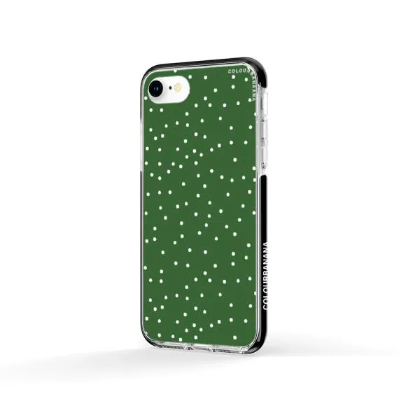iPhone Case - White Dots on Green