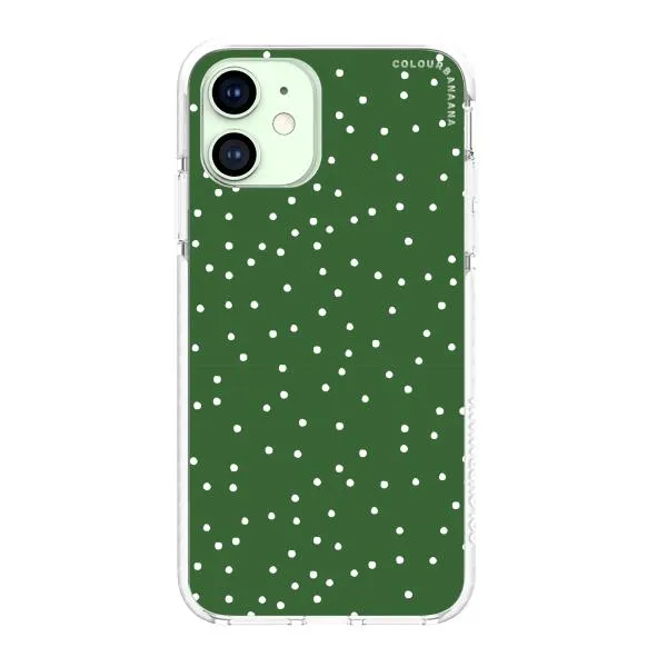 iPhone Case - White Dots on Green