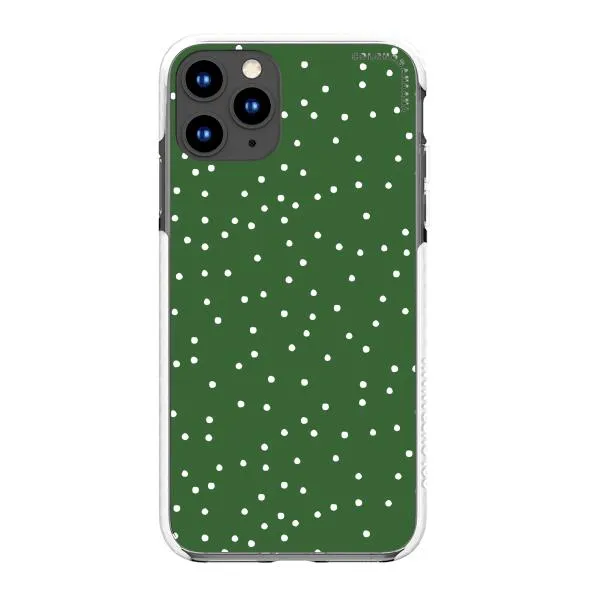 iPhone Case - White Dots on Green