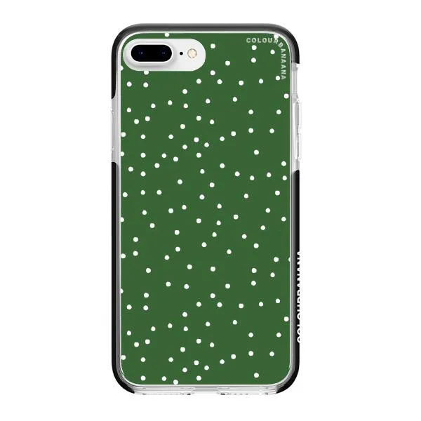 iPhone Case - White Dots on Green