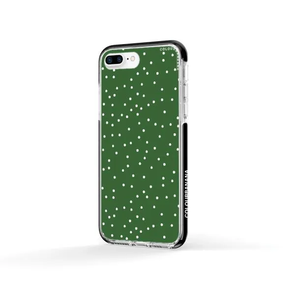 iPhone Case - White Dots on Green