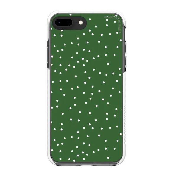 iPhone Case - White Dots on Green