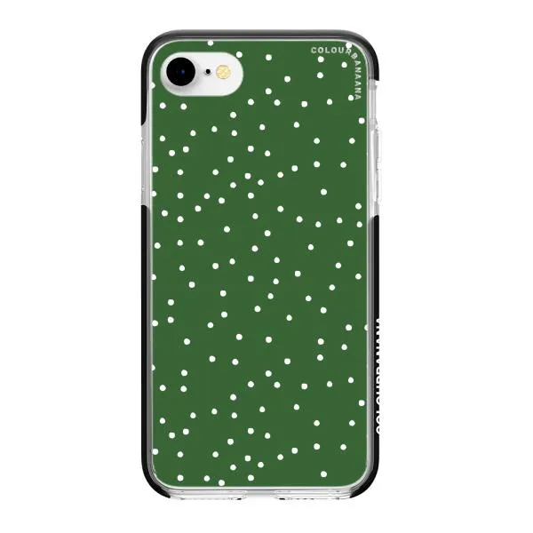 iPhone Case - White Dots on Green
