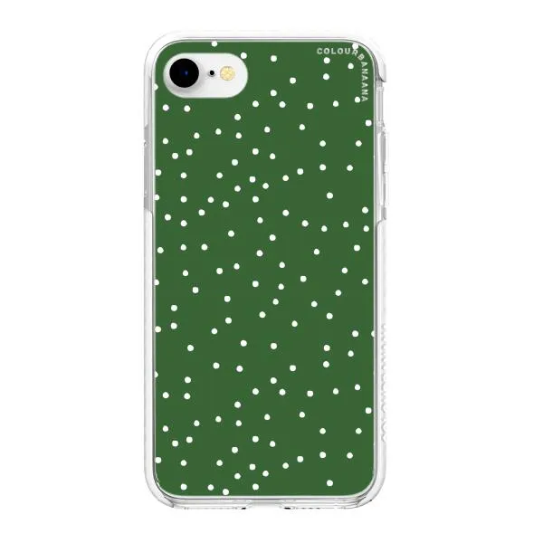 iPhone Case - White Dots on Green