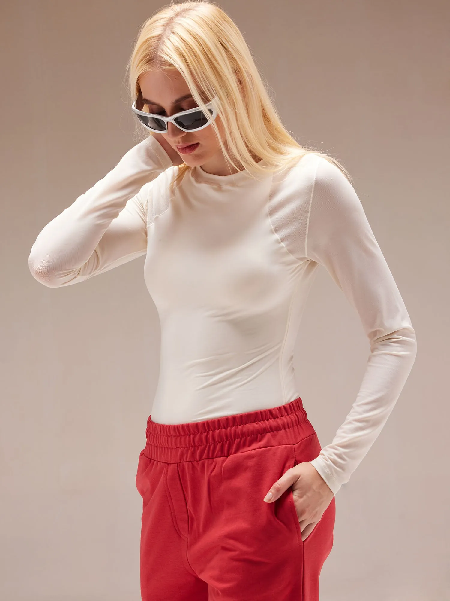 Ivory Air Mesh Bodysuit
