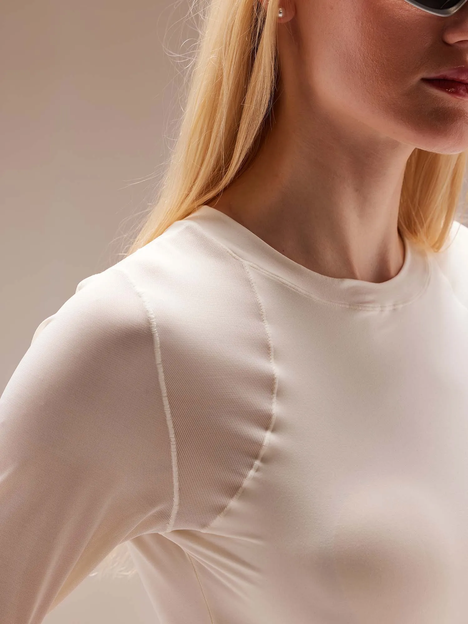 Ivory Air Mesh Bodysuit