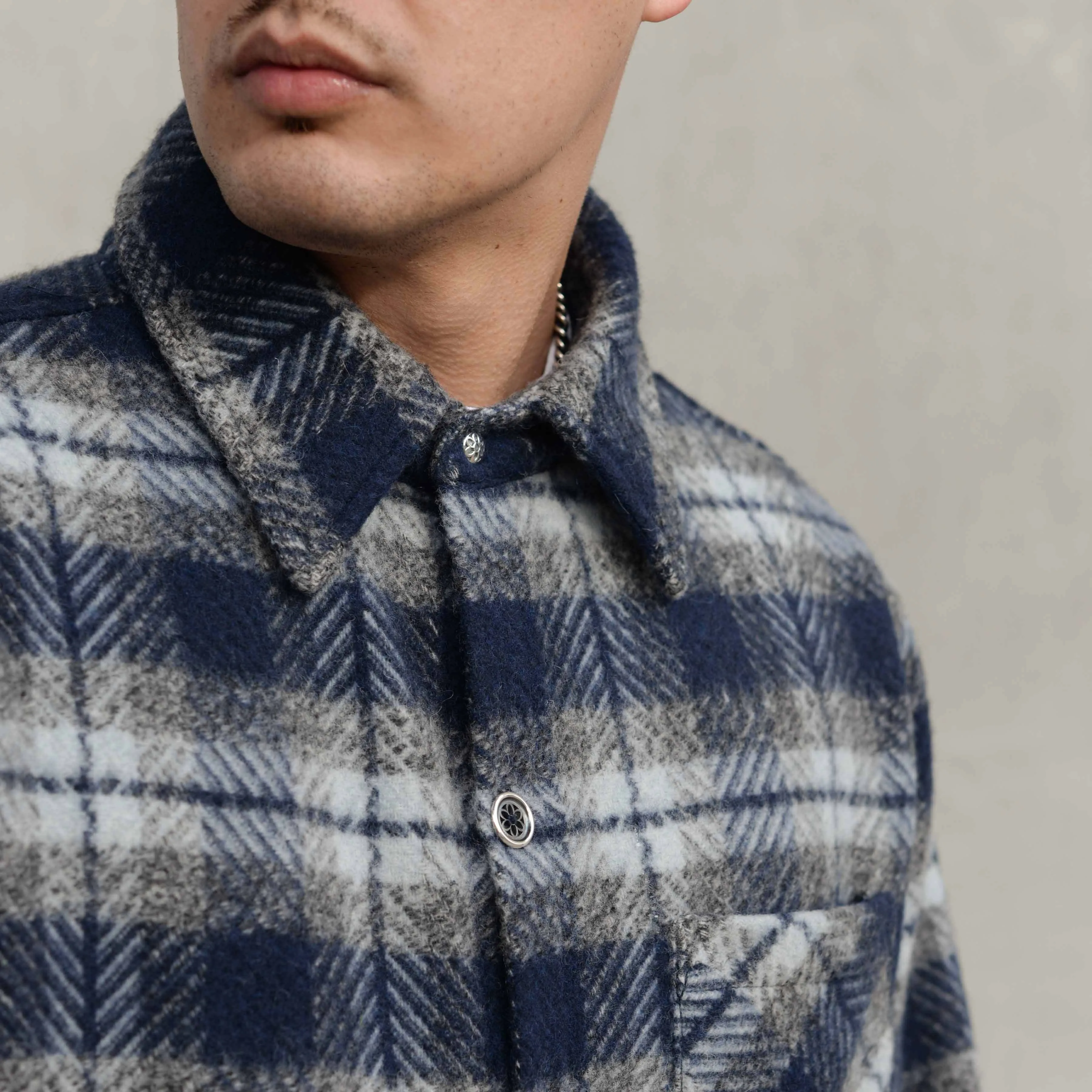 K Plaid Oversized Button Up