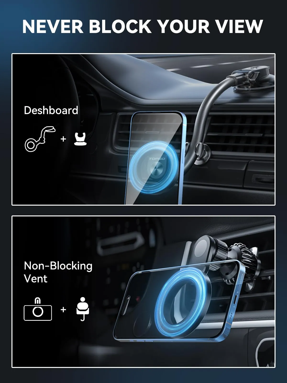 MagSafe Car Mount Magnetic Phone Mount