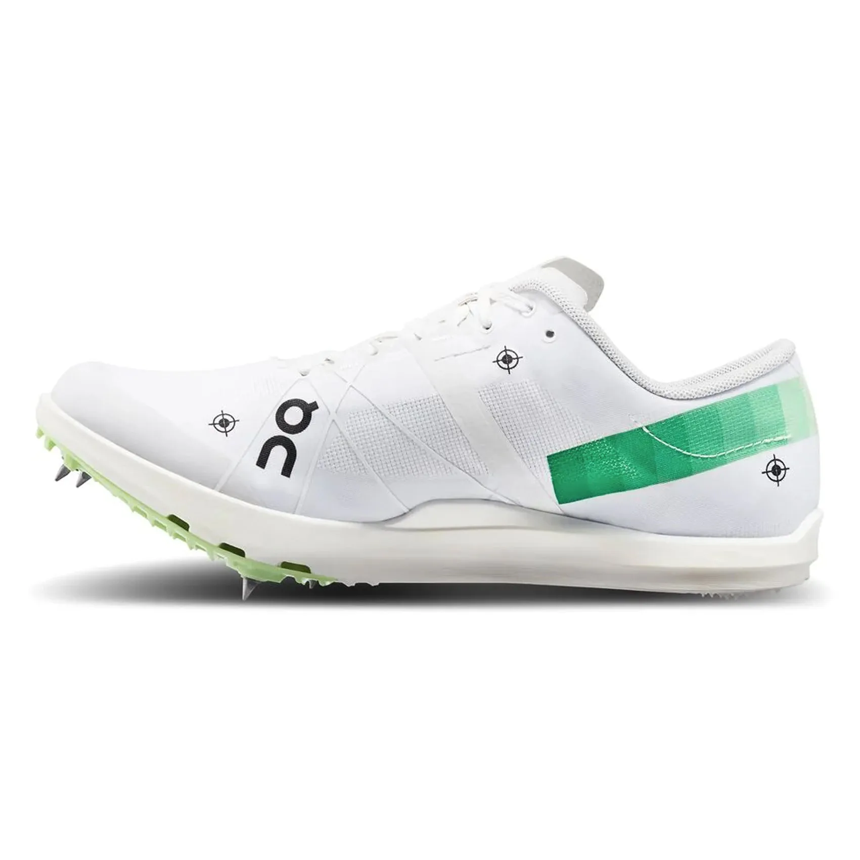 Mens On Running Cloudspike 1500m - Undyed White / Mint