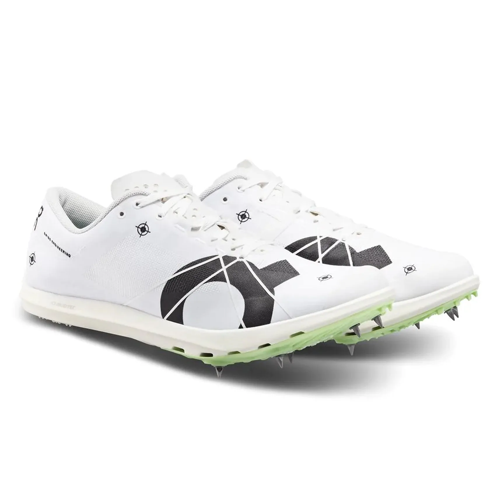 Mens On Running Cloudspike 1500m - Undyed White / Mint