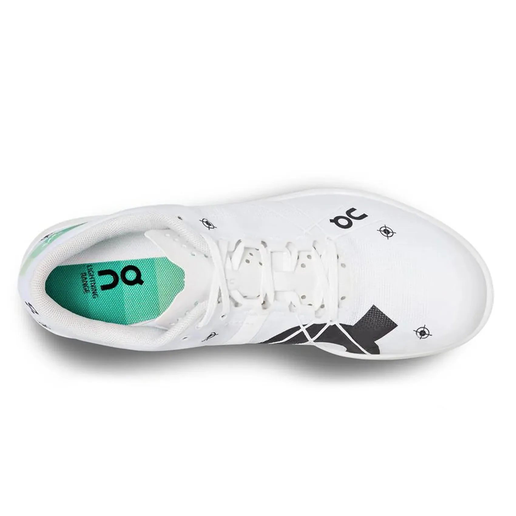 Mens On Running Cloudspike 1500m - Undyed White / Mint