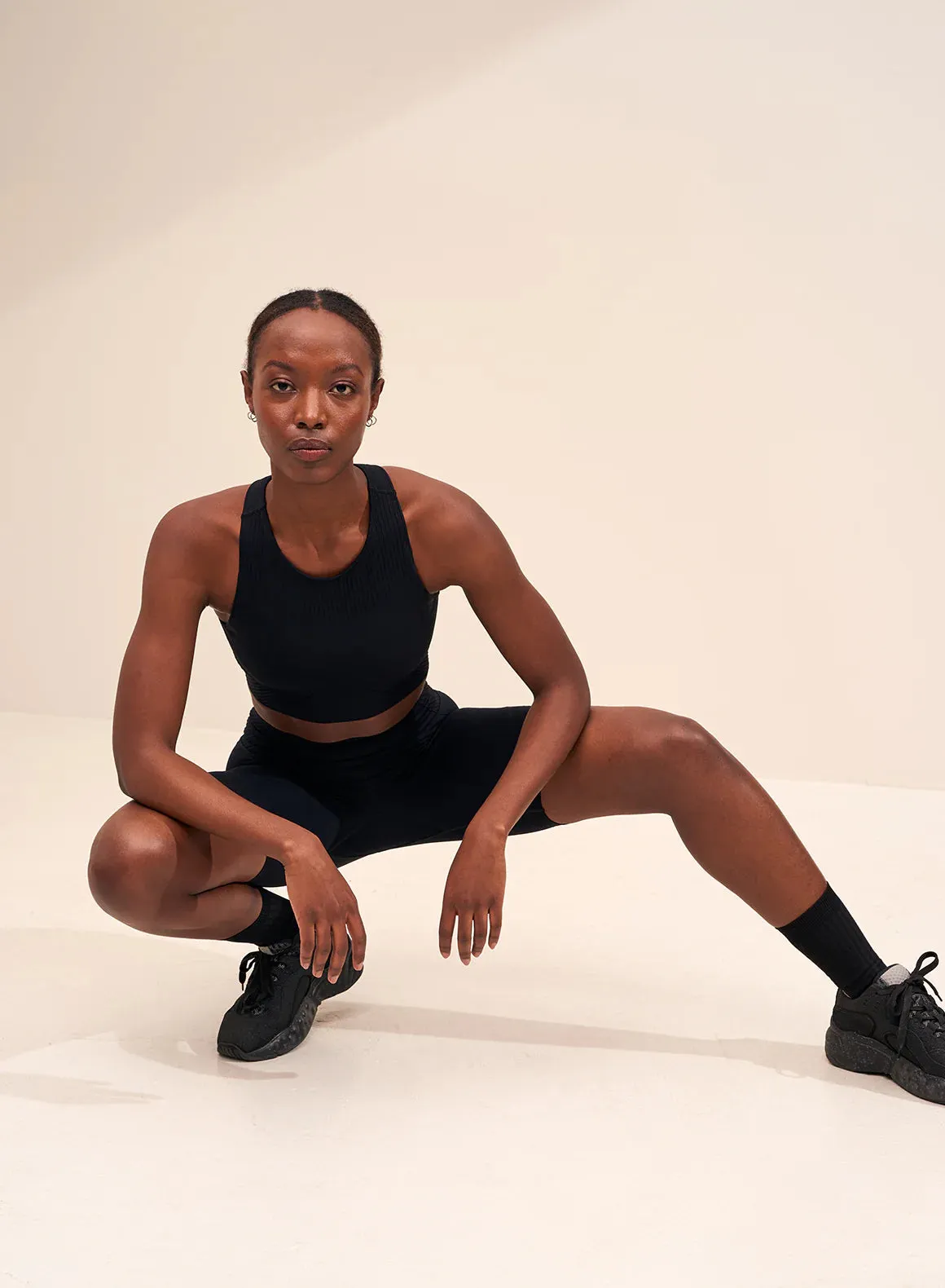 Motion Seamless Biker Shorts - Black