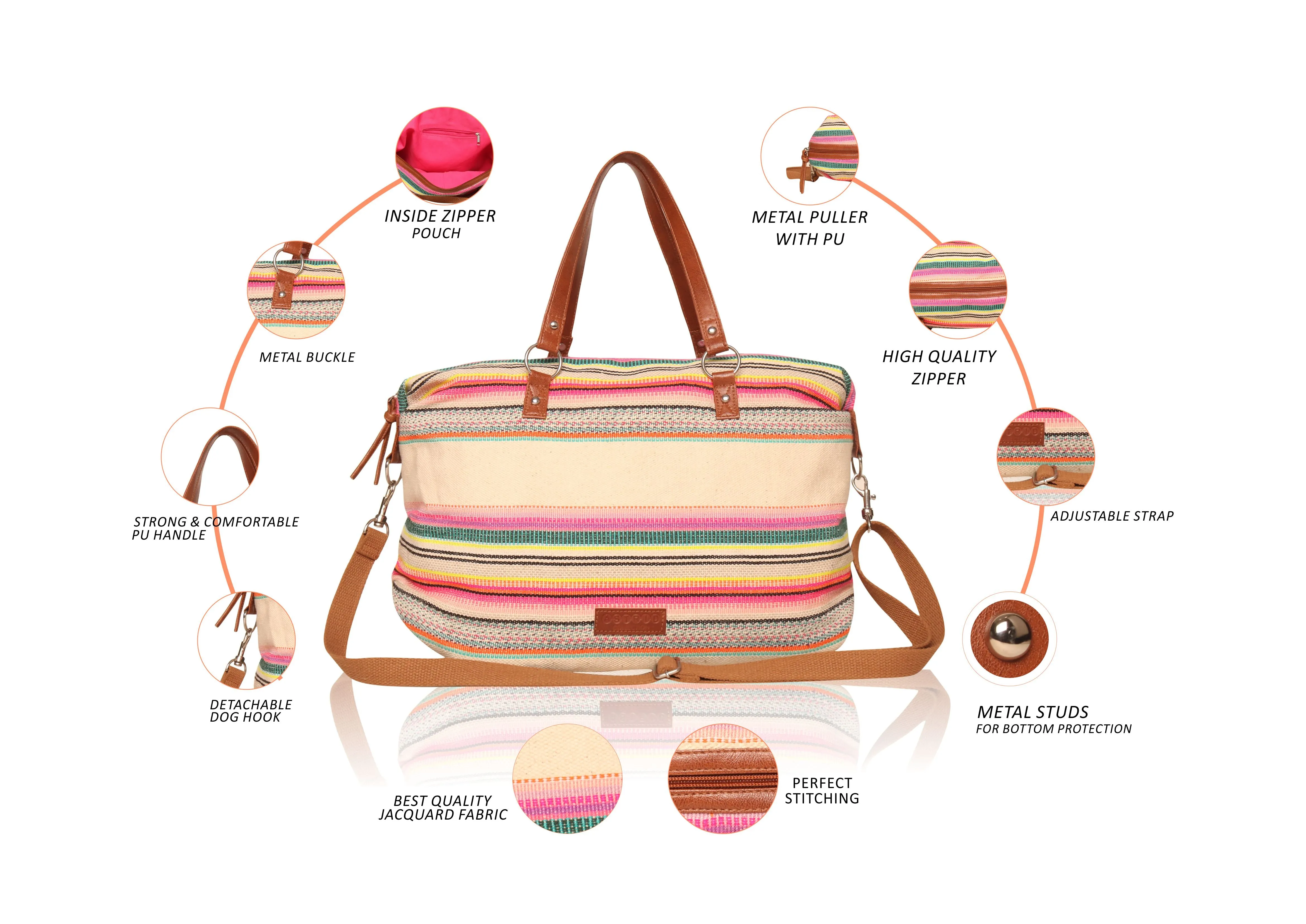 Multi Womens Weekender Bag Big Size