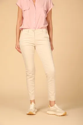 New York Slim women's chino pants in stretch satin slim ①