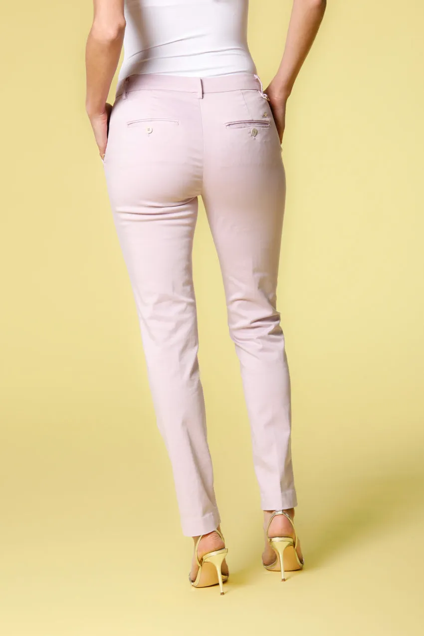 New York Slim women's chino pants in stretch satin slim ①