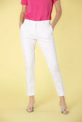 New York Slim women's chino pants in stretch satin slim ①