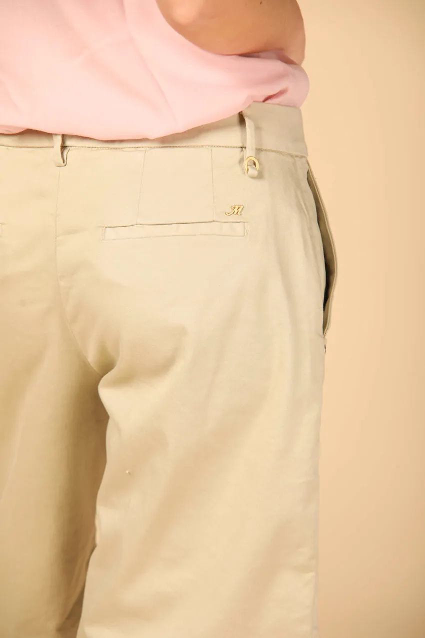 New York Straight woman's chino bermuda in stretch satin regular