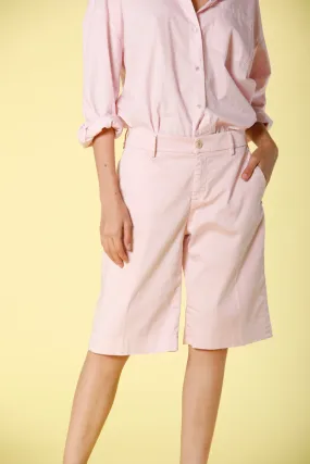 New York Straight woman's chino bermuda in stretch satin regular