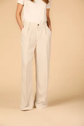 Ny Wide Pinces women's chino pants in tencel and linen straight
