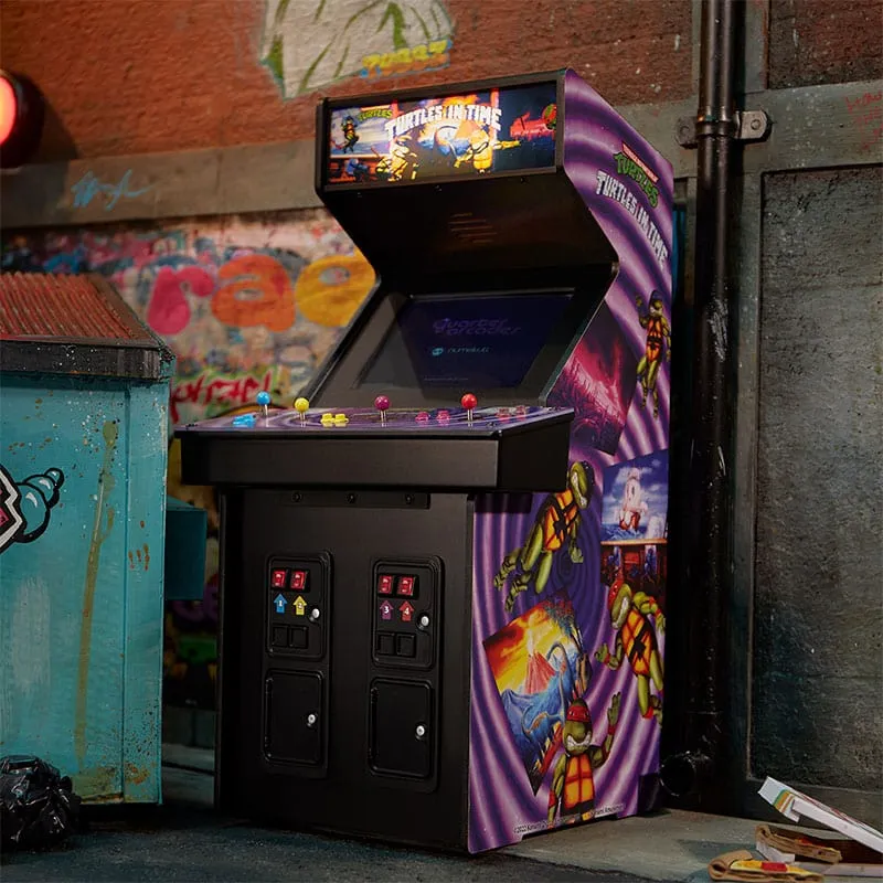 Official TMNT – Turtles in Time Quarter Arcade Cabinet   Free Stool