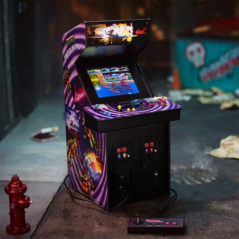 Official TMNT – Turtles in Time Quarter Arcade Cabinet   Free Stool