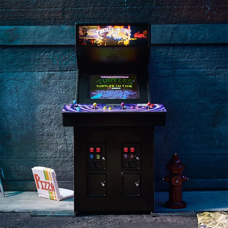 Official TMNT – Turtles in Time Quarter Arcade Cabinet   Free Stool