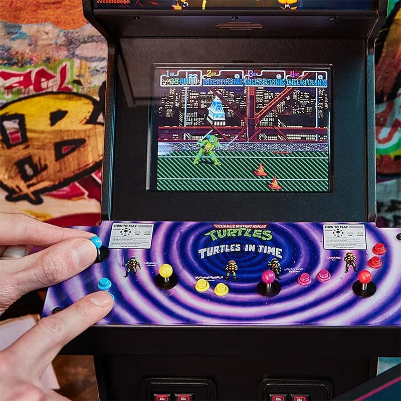 Official TMNT – Turtles in Time Quarter Arcade Cabinet   Free Stool