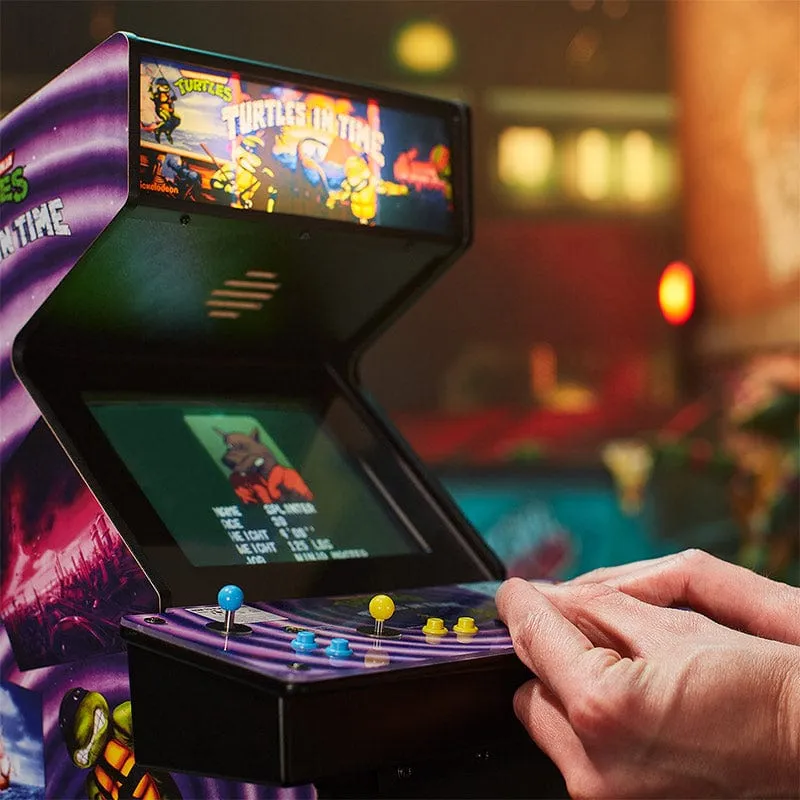 Official TMNT – Turtles in Time Quarter Arcade Cabinet   Free Stool