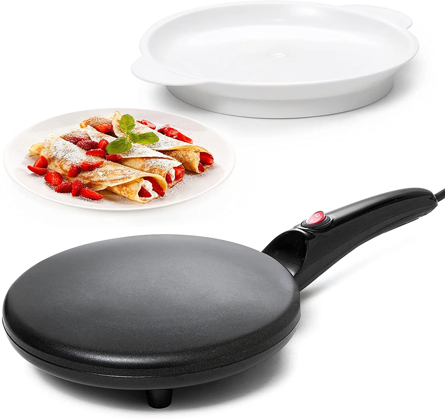Portable Crepe Maker & Non-Stick Dipping Plate